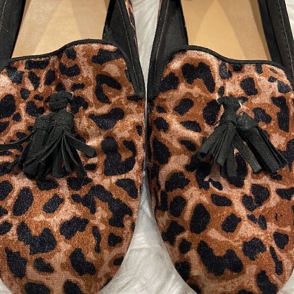 GAP Leopard Print Velour Slip On Loafers Sz 7 - Picture 9 of 15